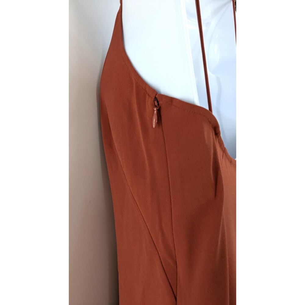 Thakoon Rust Sleeveless Midi Slip Dress Size 2 - Picture 13 of 16